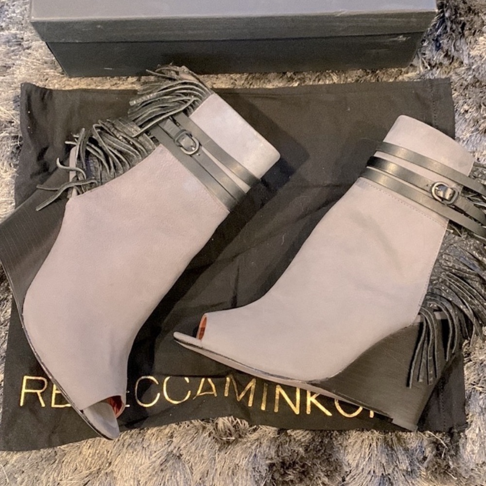 Rebecca Minkoff Fringe Booties super cute soft leather but to small for me😆